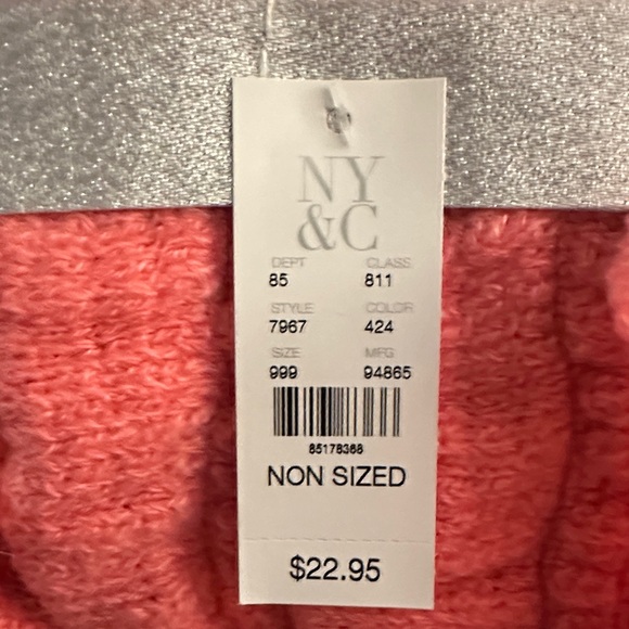 New York & Company Pink Scarf & Gloves Set with Ruffle Detail - Picture 3 of 3